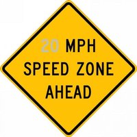 Accuform FRW63720DP Speed Limit Sign: _ MPH Speed Zone Ahead