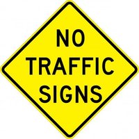 Accuform FRW768DP Intersection Warning Sign: No Traffic Signs