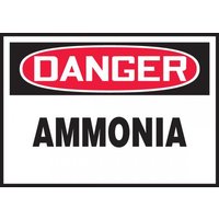 Accuform LCHL147VSP 3-1/2"" x 5"" OSHA Danger Safety Label: Ammonia Brown Adhesive Dura-Vinyl