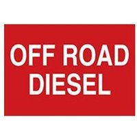 Accuform LCHL589VSP 3-1/2"" x 5"" Safety Label: Off Road Diesel Brown Adhesive Dura-Vinyl