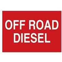 Accuform LCHL589XVE 3-1/2"" x 5"" Safety Label: Off Road Diesel Brown Adhesive Dura-Vinyl