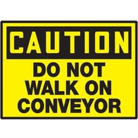 Accuform LECN606VSP OSHA Caution Safety Label: Do Not Walk On Conveyor
