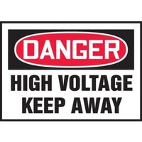 Accuform LELC009XVE OSHA Danger Safety Label: High Voltage - Keep Away