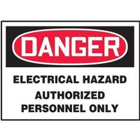 Accuform LELC023VSP OSHA Danger Safety Label: Electrical Hazard - Authorized Personnel Only