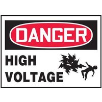 Accuform LELC028VSP OSHA Danger Safety Label: High Voltage
