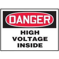 Accuform LELC035VSP OSHA Danger Safety Label: High Voltage Inside