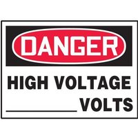 Accuform LELC043VSP OSHA Danger Safety Label: High Voltage