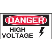 Accuform LELC101VSP OSHA Danger Safety Label: High Voltage - Voltage Graphic