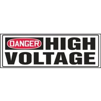 Accuform LELC111XVE OSHA Danger Safety Label: High Voltage Rectangle