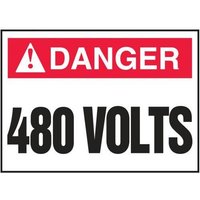 Accuform LELC174VSP ANSI ISO Danger Safety Label: 480 Volts