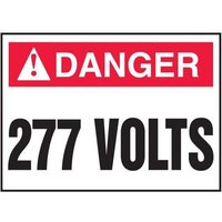 Accuform LELC214VSP ANSI Danger Electrical Safety Label: 277 Volts