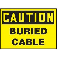 Accuform LELC605VSP OSHA Caution Safety Label: Buried Cable