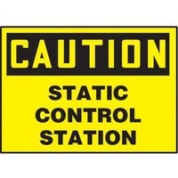Accuform LELC626XVE OSHA Caution Safety Label: Static Control Station