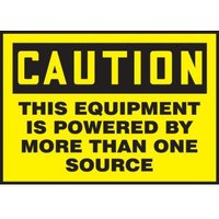 Accuform LELC635VSP OSHA Caution Electrical Safety Label: This Equipment Is Powered By More Than One Source