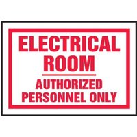 Accuform LELC905XVE Electrical Safety Labels: Electrical Room - Authorized Personnel Only