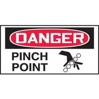 Accuform LEQM009VSP OSHA Danger Equipment Safety Label: Pinch Point
