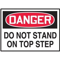 Accuform LEQM010VSP OSHA Danger Safety Label: Do Not Stand On Top Step