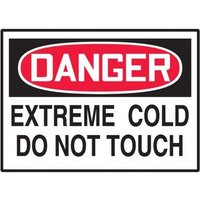 Accuform LEQM024VSP OSHA Danger Safety Label - Extreme Cold Do Not Touch
