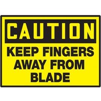 Accuform LEQM622VSP OSHA Caution Safety Label: Keep Fingers Away From Blade