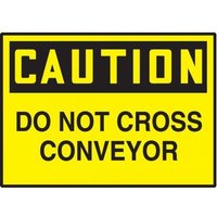 Accuform LEQM636VSP OSHA Caution Safety Label: Do Not Cross Conveyor