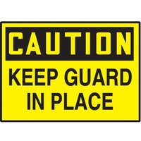 Accuform LEQM652VSP OSHA Caution Safety Label: Keep Guard in Place