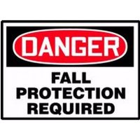 Accuform LFPR100VSP OSHA Danger Safety Label: Fall Protection Required