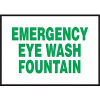 Accuform LFSD501XVE Safety Label: Emergency Eye Wash Fountain