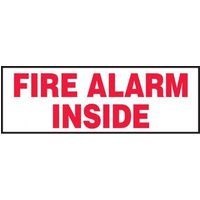 Accuform LFXG408 4"" x 12"" Fire Safety Labels Brown Adhesive Dura-Vinyl