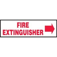 Accuform LFXG568VSP Fire Safety Label: Fire Extinguisher (Right Arrow)