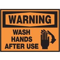 Accuform LHSK305VSP OSHA Warning Safety Label: Wash Hands After Use