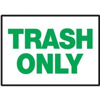 TRASH ONLY, Adhesive Dura-Poly, 3.5 in x 5 in, Adhesive