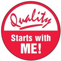 Accuform LHTL302 Hard Hat Stickers: Quality Starts With Me