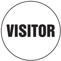 “2-1/4" Hard Hat Sticker "Visitor" Adhesive Vinyl“