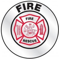 Accuform LHTL626 Emergency Response Reflective Helmet Sticker: Fire Rescue Fire