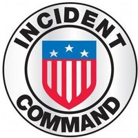 Accuform LHTL634 Emergency Response Reflective Helmet Sticker: Incident Command