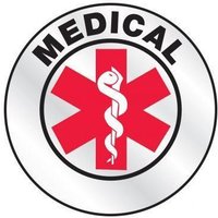 Accuform LHTL637 Emergency Response Reflective Helmet Sticker: Medical