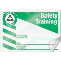 Accuform LKC223LPM Safety Label: Safety Training - Successfully Completed By - Date - Authorized Signature