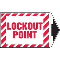 Accuform LLKT437 Magnetic Lockout/Tagout Label: Lockout Point (With Arrow)