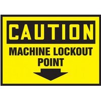 Accuform LLKT614XVE OSHA Caution Safety Label: Machine Lockout Point