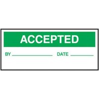 Accuform LPC420 Production Control, Inspection, and Calibration Label: Accepted