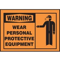 Accuform LPPE305XVE OSHA Warning Safety Label: Wear Personal Protective Equipment