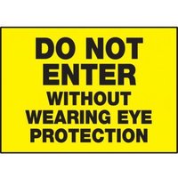 Accuform LPPE516VSP Safety Label: Do Not Enter Without Wearing Eye Protection
