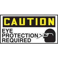 Accuform LPPE691XVE OSHA Caution Safety Label: Eye Protection Required