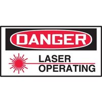 Accuform LRAD112VSP OSHA Danger Safety Label: Laser Operating