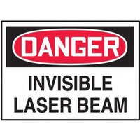 Accuform LRAD113VSP OSHA Danger Safety Label: Invisible Laser Beam