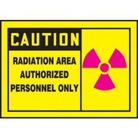 Accuform LRAD608VSP OSHA Caution Safety Label: Radiation Area - Authorized Personnel Only