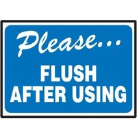 Accuform LRST514XVE Safety Label: Please Flush After Using