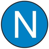 Accuform LSCE128 IEC 60417 Electrical Symbols: Neutral Conductor A.C.
