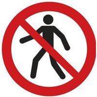 Accuform LSGP6744 ISO Prohibition Safety Label: No Thoroughfare - 2011