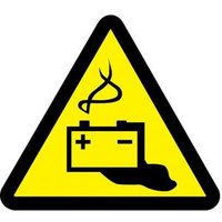 Accuform LSGW1574 ISO Warning Safety Label: Battery Hazard - 2003/2011